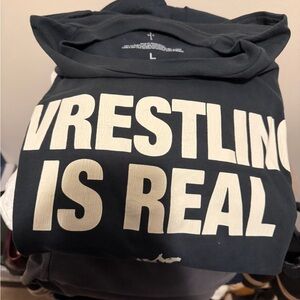 Men's Cactus Jack (Travis Scott) Short-Sleeve Tee w/ ‘WRESTLING IS REAL' Graphic